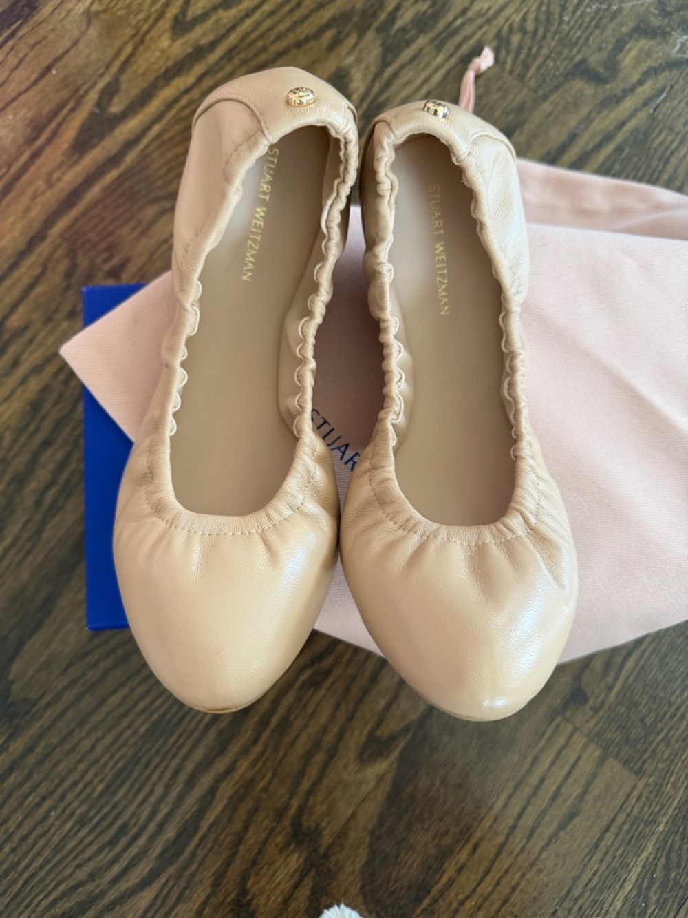 Stuart Weitzman Beige Ballet Flats
